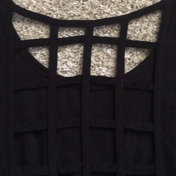 Black Romper w/ Cut Out Design on Back - Picture 5 of 6